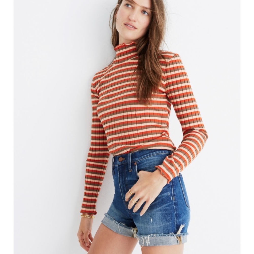 Madewell high-rise cutoff denim boy shorts